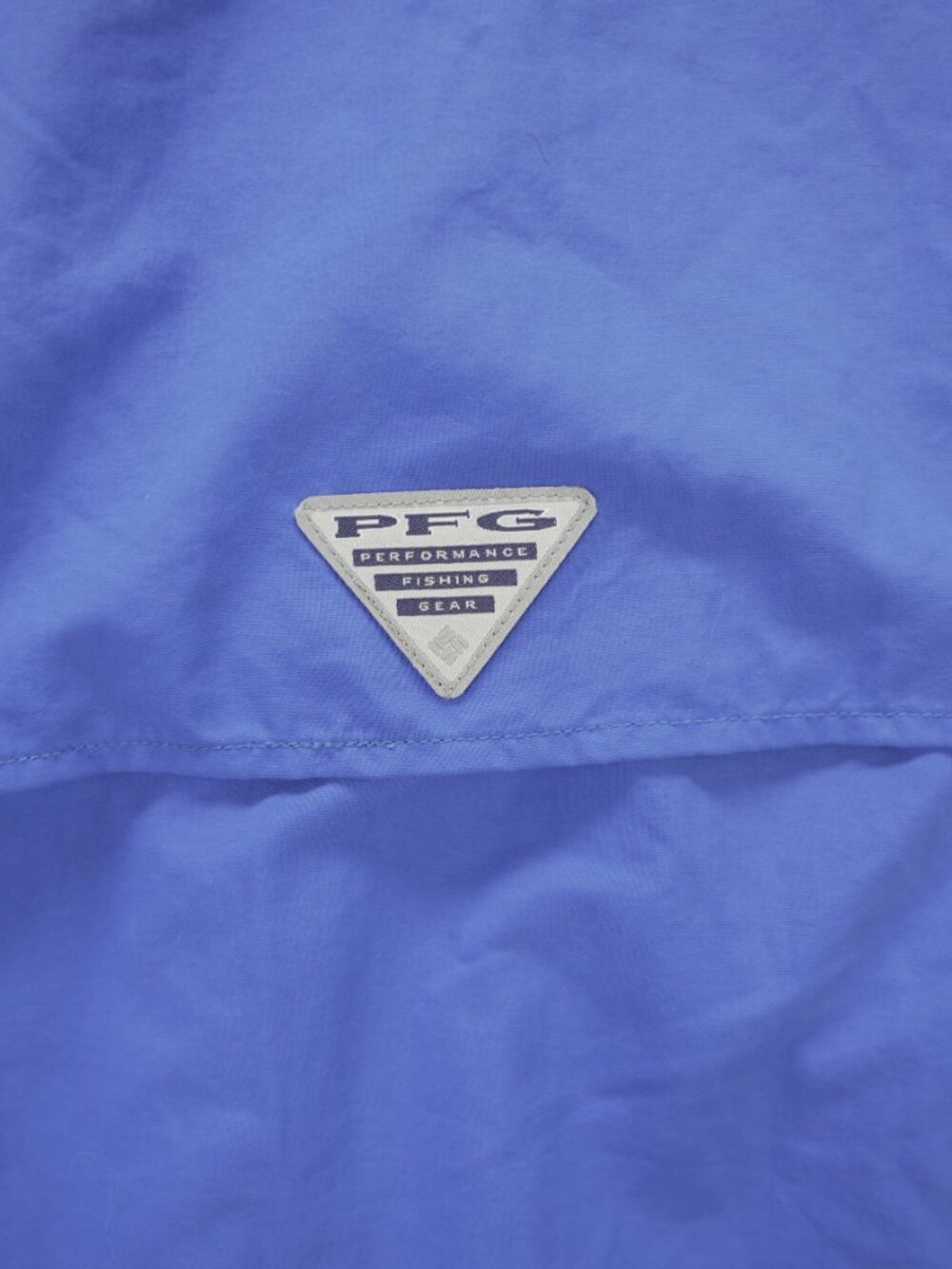 Columbia PFG Shirt Mens L Blue 100% Polyester Omni Shade Vented Fishing Ocean - Picture 9 of 10